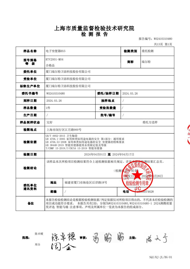 检测报告图片
