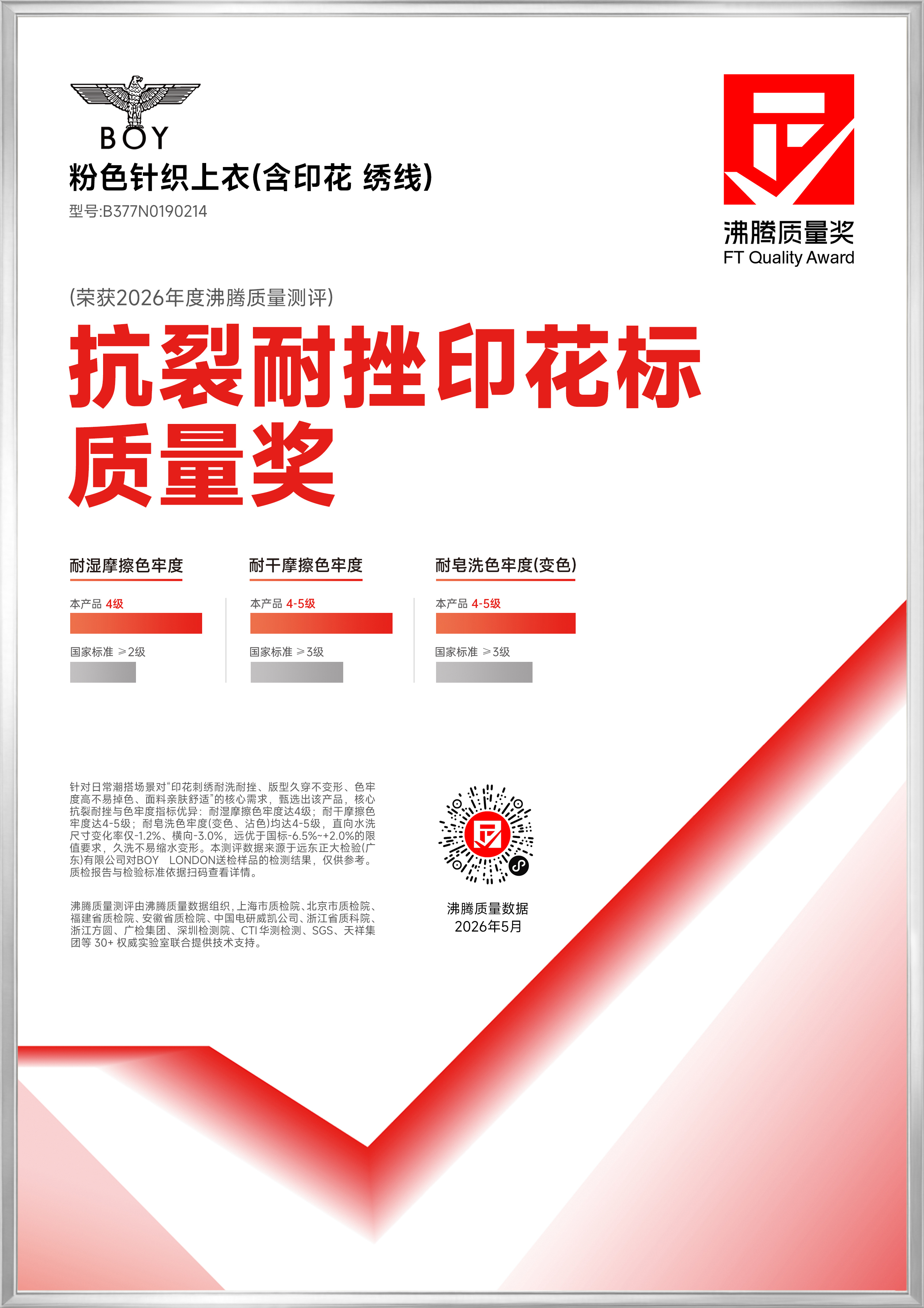 获奖产品证书图
