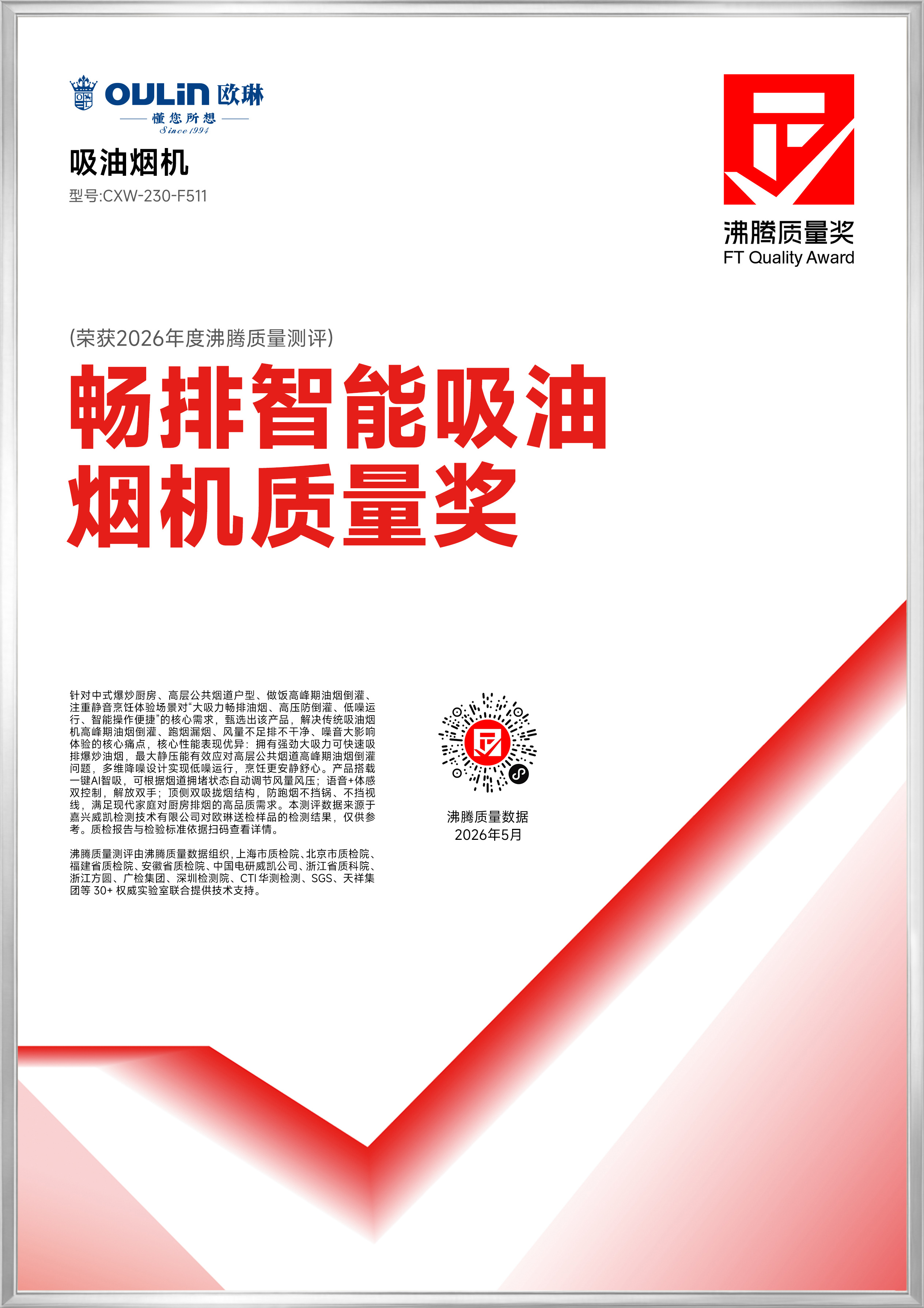 获奖产品证书图